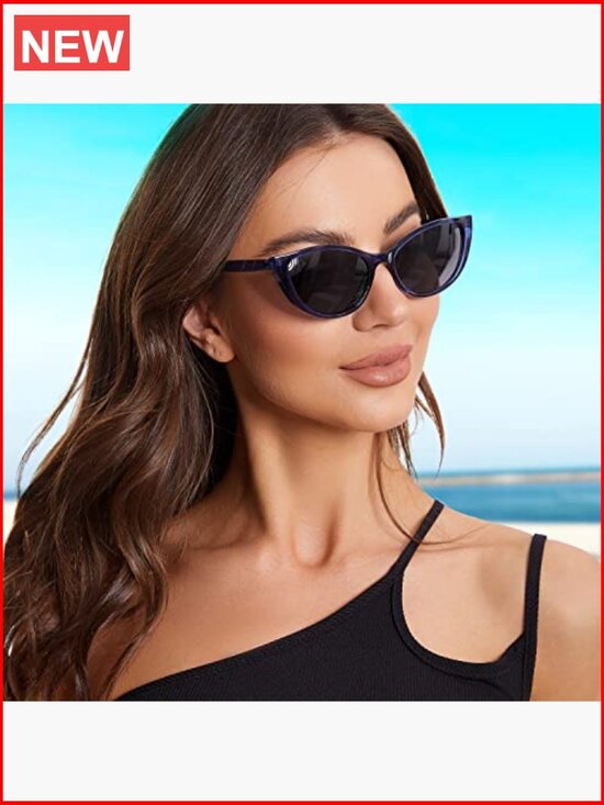 Polarized Cat Eye Sunglasses UV Protection Retro Narrow Small Shades main image 4